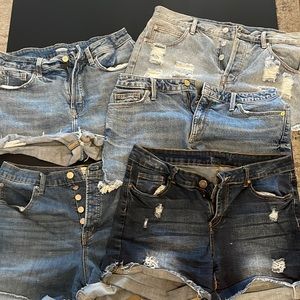 5 Pairs Womens Jean shorts
